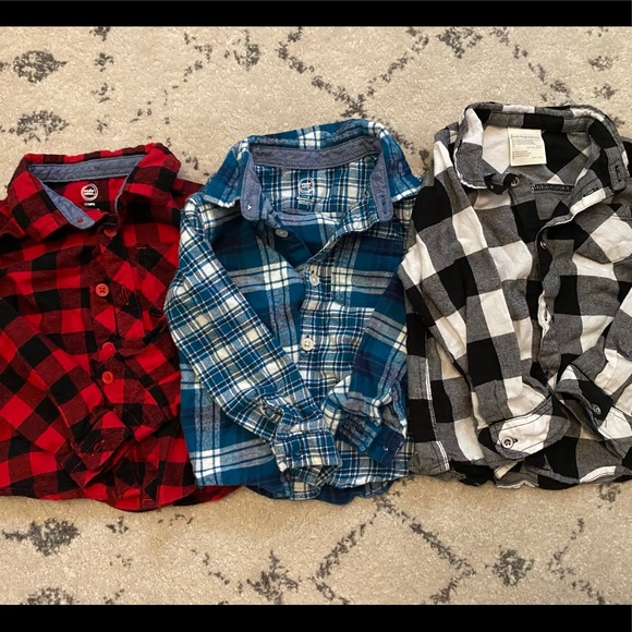 First Impressions Other - Toddler Plaid Flannel Shirts Bundle